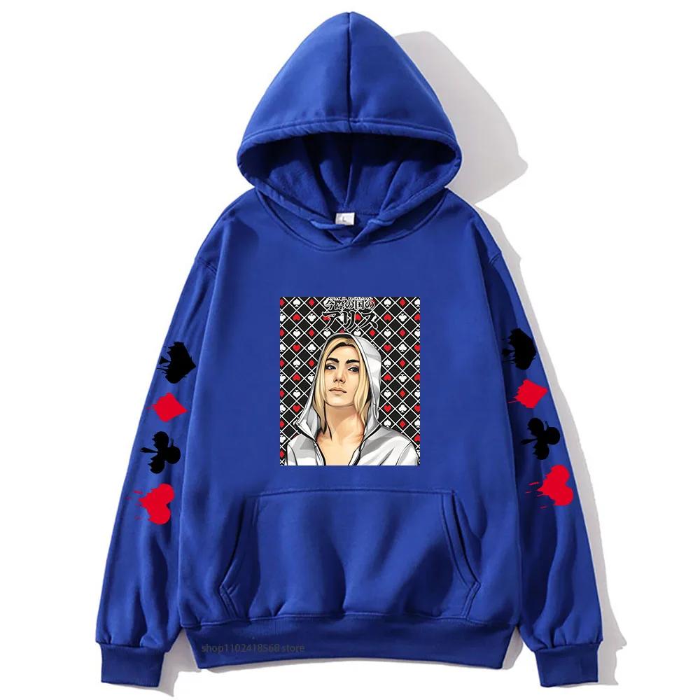 Alice In Borderland Hoodie Men Cartoon Chishiya Sweatshirt Women Anime Graphic Streetwear Winter Top Clothing
