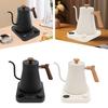 0.9 L Stainless Steel Electric Gooseneck Kettle,110V Black/ White 1200W Electric Kettle Tabletop 28*20.5*22cm for Home,Offices