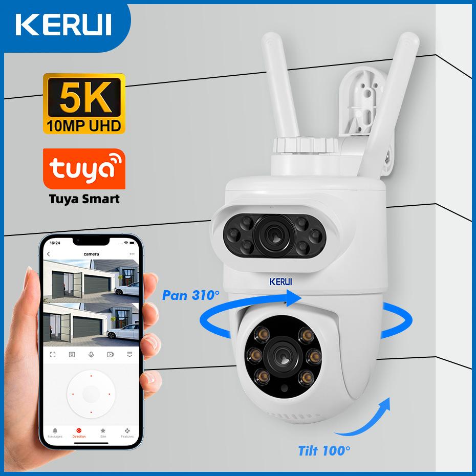 KERUI W181 Alarm System Panel WIFI GSM Alarm for Home Wireless Support Alexa Tuya Smart APP Control with Motion Sensor Siren
