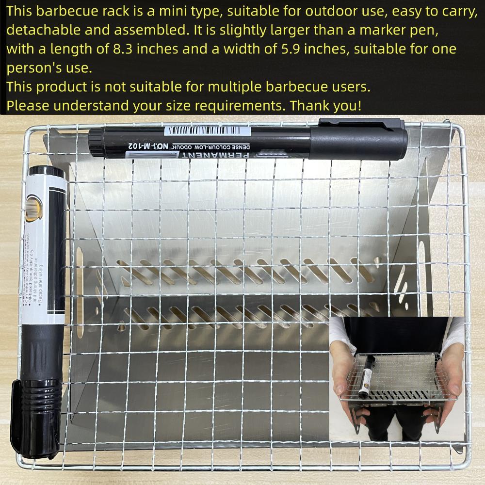 Experience the Ultimate Outdoor Grilling with Our Foldable Stainless Steel BBQ Grill - Perfect for Camping and Backpacking!