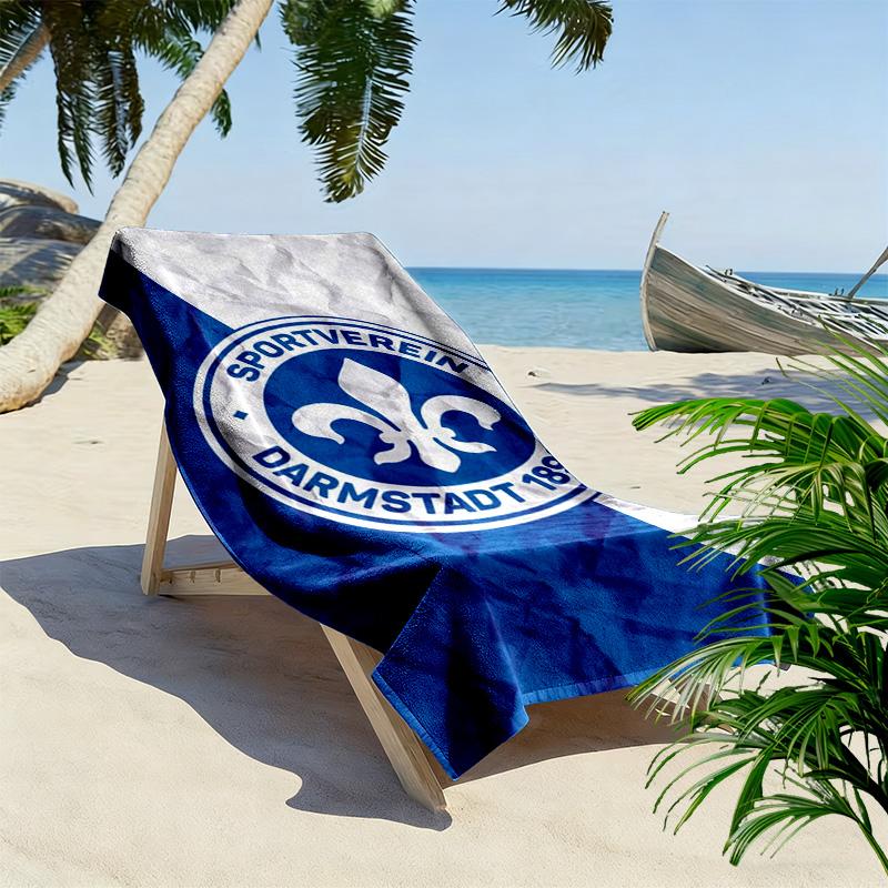 Asciugamano da Spiaggia Stampato SV Darmstadt 98, Asciugamano Grande Morbido ad Asciugatura Rapida per Spiaggia Campeggio Nuoto