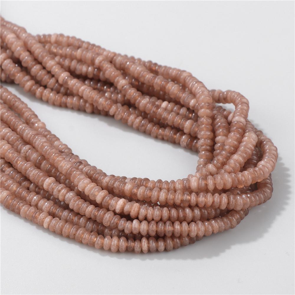 2X4MM Natural Abacus Stone Beads Blue Green Pink Flat Rondelle Beads for Jewelry Making Bracelets Necklace Accessories Wholesale