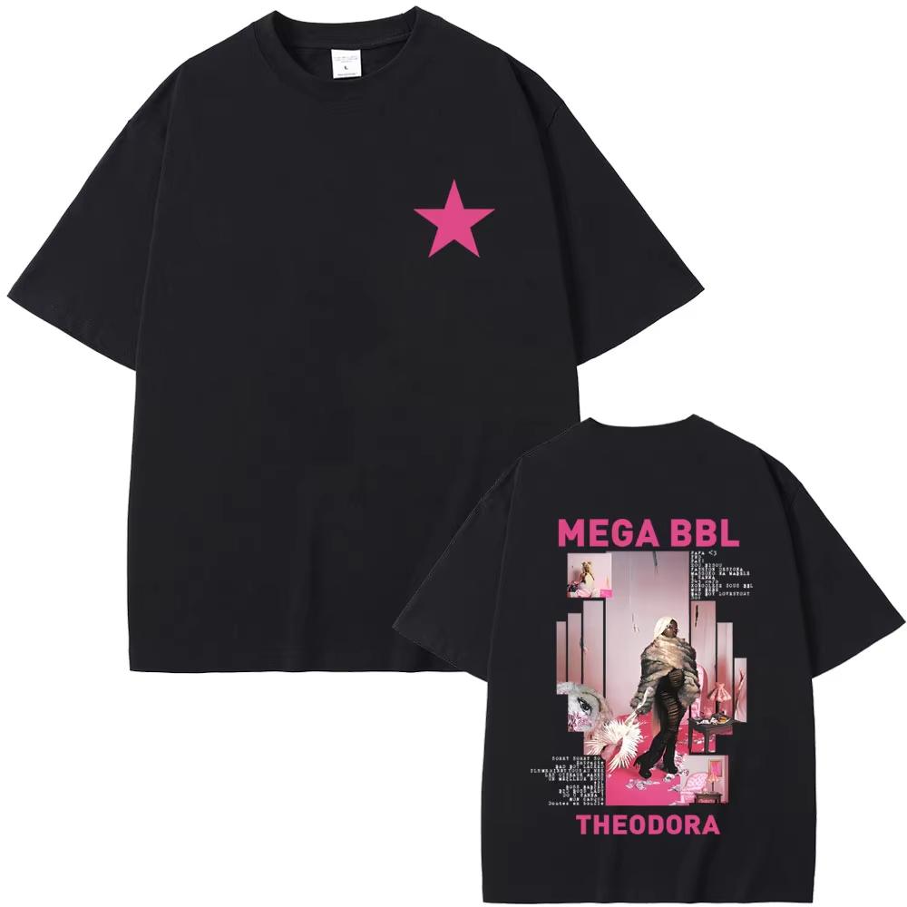 New Rapper Theodora Mega Bbl Album Graphic TShirt Men Women Hip Hop Fashion Pop Music T Shirt Male Vintage Tshirt Streetwear
