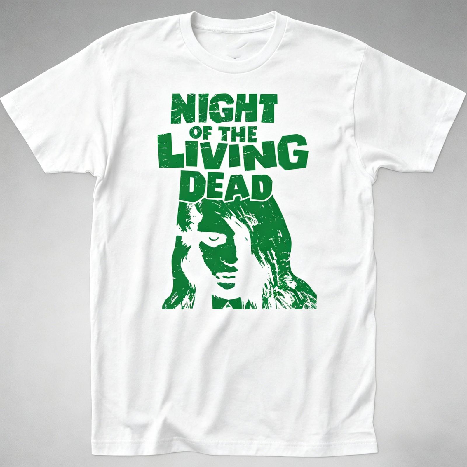 Night of the Living Dead Retro Zombie Horror T-Shirt Men s Casual Short Sleeve XXL
