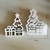 New Creative Hollow Gifts Christmas Tree Ornaments Silicone Mold DIY Handmade Christmas Tree Gift Cement Plaster Home Decorative