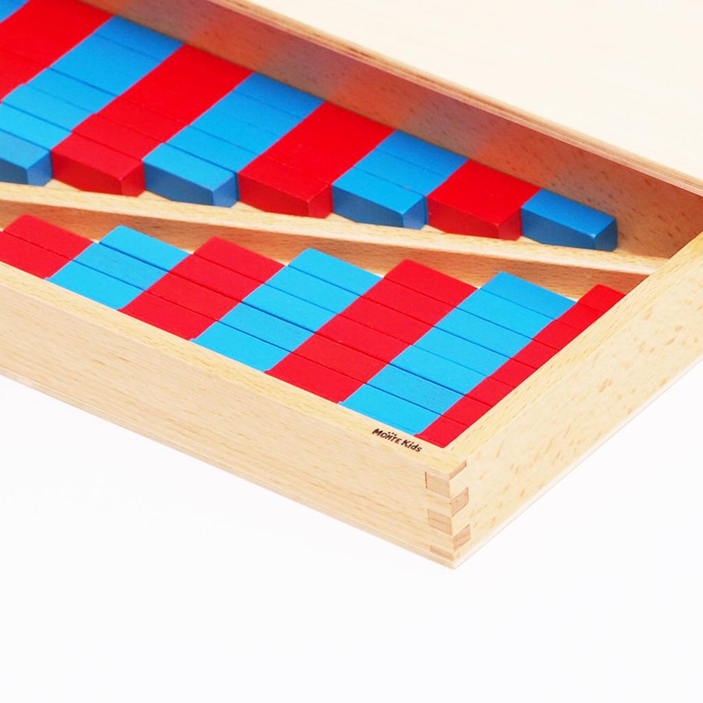 [MONTE Kids] Montessori Teaching Aids - Set of 2 Mini Math Sticks - Montessori Monte Kids Math Educational Supplies Learning Supplies Authentic