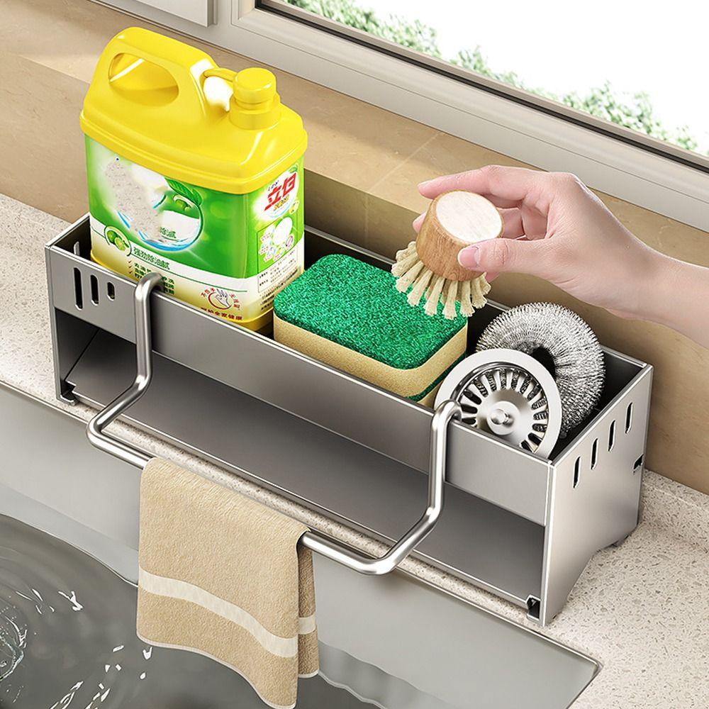 Multi-purpose Sink Organizer Space-Saving Kitchen Countertop Storage Holder Kitchen Use
