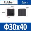 Square Rubber Black Chair Leg Caps Protector Pads Pipe Plugs Non-slips Table Foot Dust Cover Socks Floor Furniture Accessories
