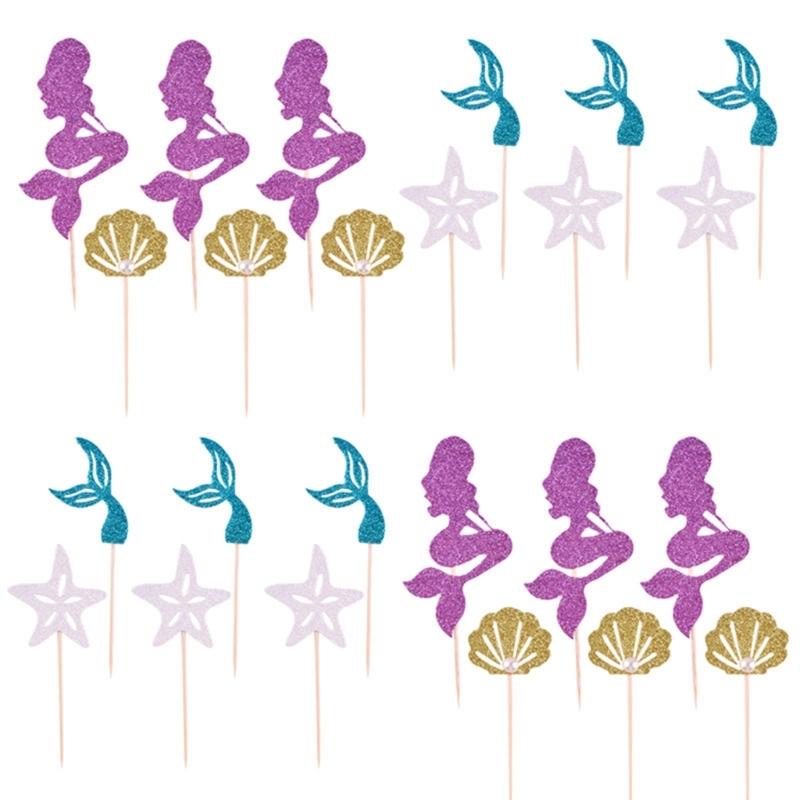 Efficient Cake Decors 4/6 Interchangeable Designs Premium Cardstock Party Essential Quick Assembly For Treat Displays