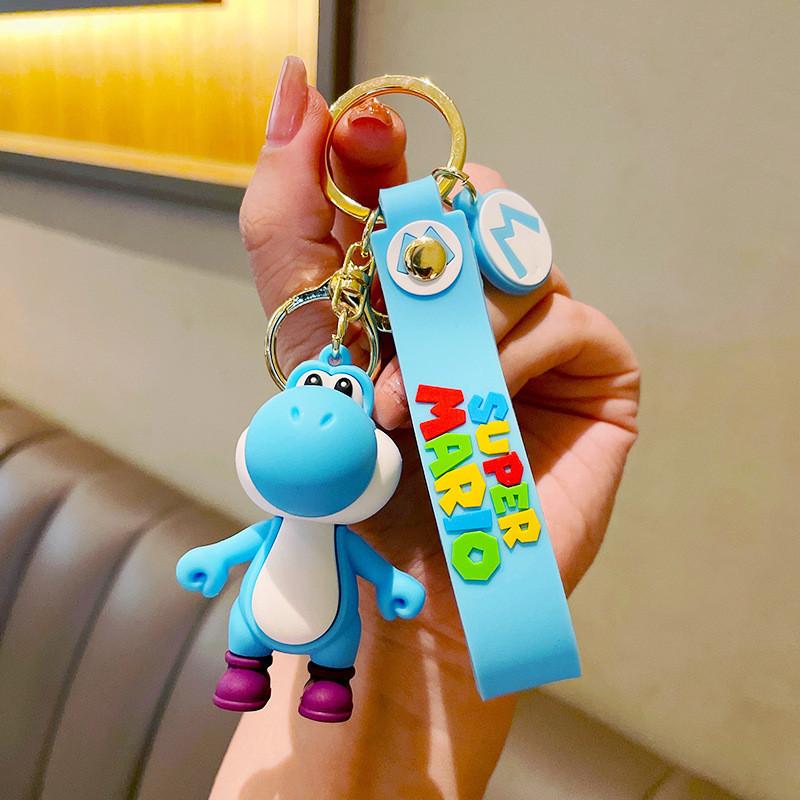 

Adorable Cartoon Super Mario Dinosaur Pvc Keychain Cute Bag Accessories Pendant