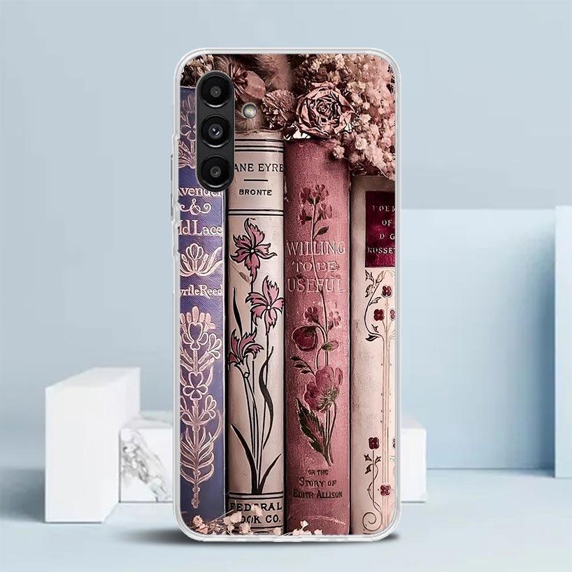 Read Books Illustration Reading Cover for Samsung Galaxy A17 A37 A57 A16 A26 A36 A56 A15 A14 A55 Phone Case A13 A53 A25 A35 A24