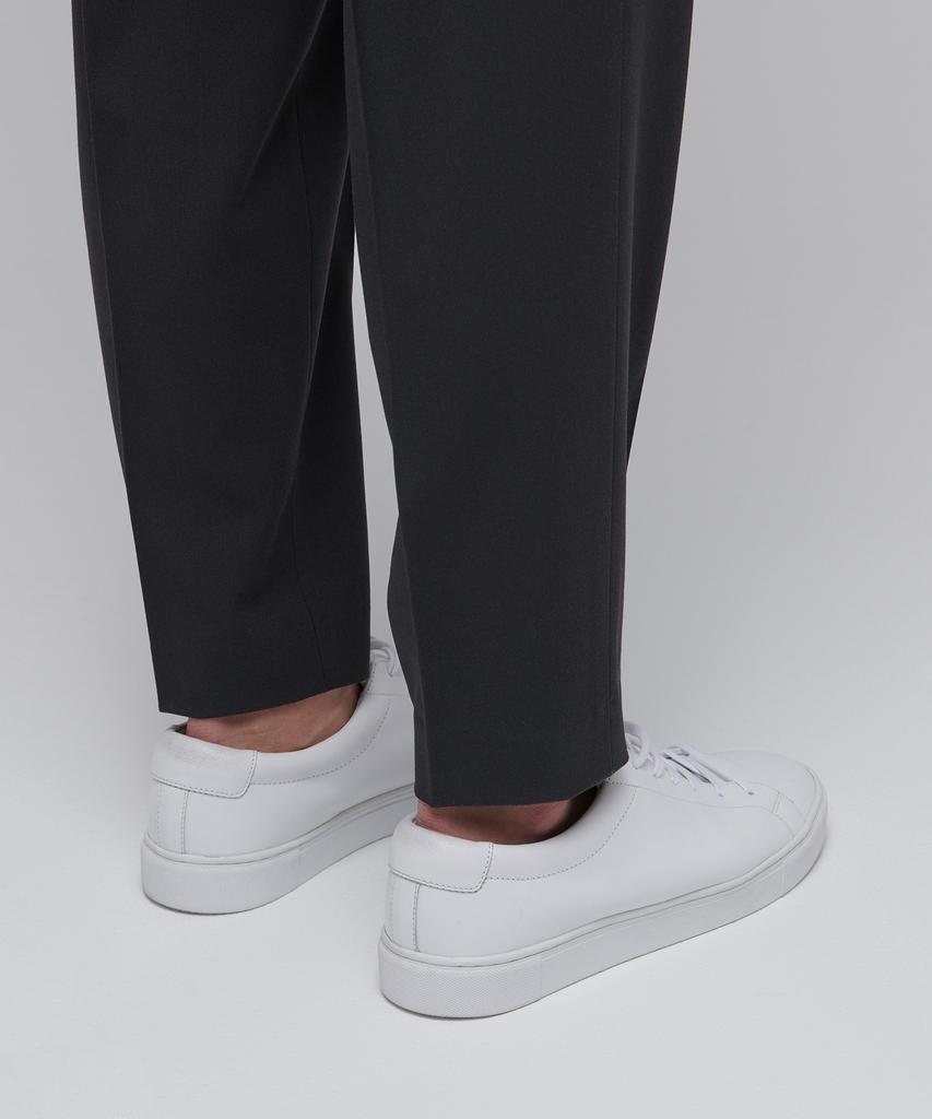 Musinsa Standard Carrot Hidden Banding Crop Slacks [Dark Gray]