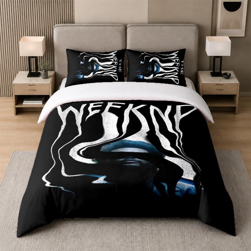 3Pcs Bed Set,The Weeknd 1 Duvet Cover and 2 Pillowcases, Printed Bedding Decor For Guest Room
