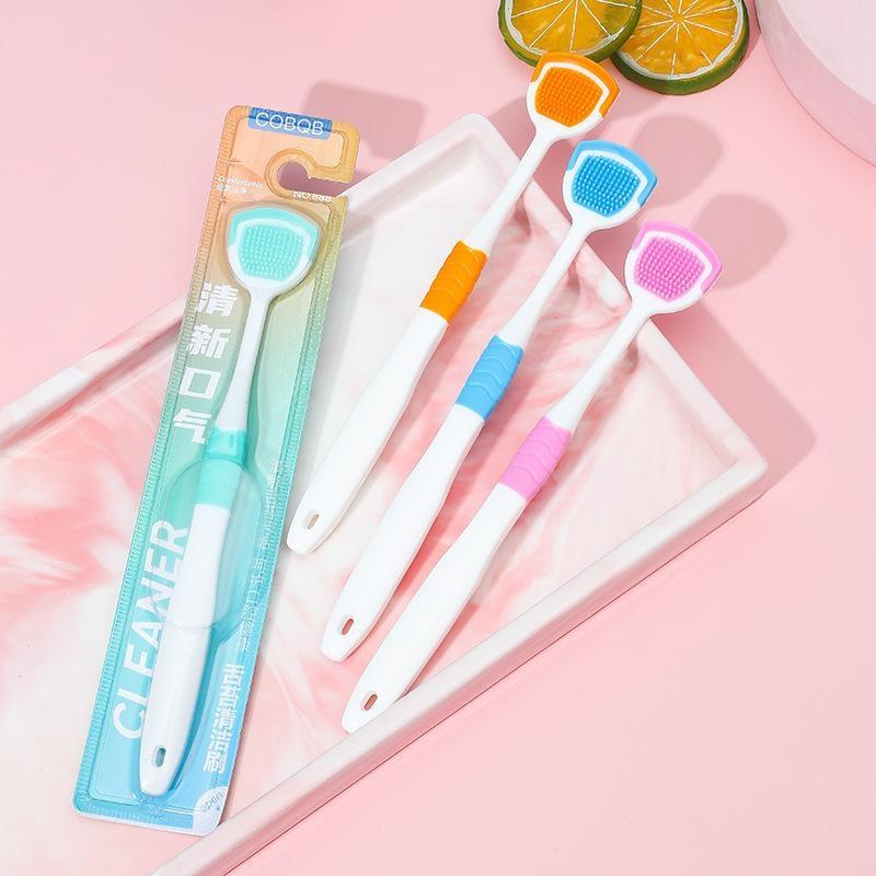 4 Pack Cost-Effective Silicone Tongue Scraper Food Grade Safe Oral Care Tool for Whole Family Daily Dental Care
