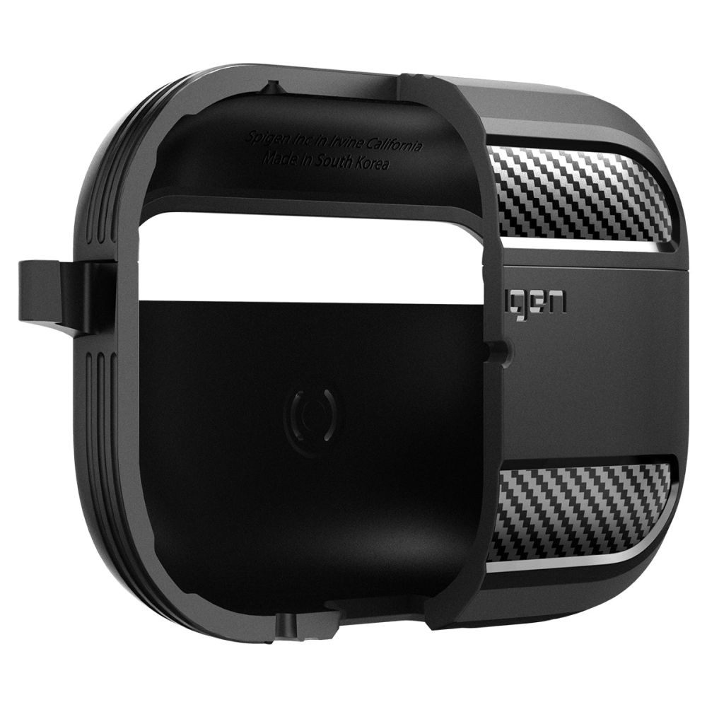 Spigen Rugged Armor Apple Airpods Pro 1/2 Mattschwarz