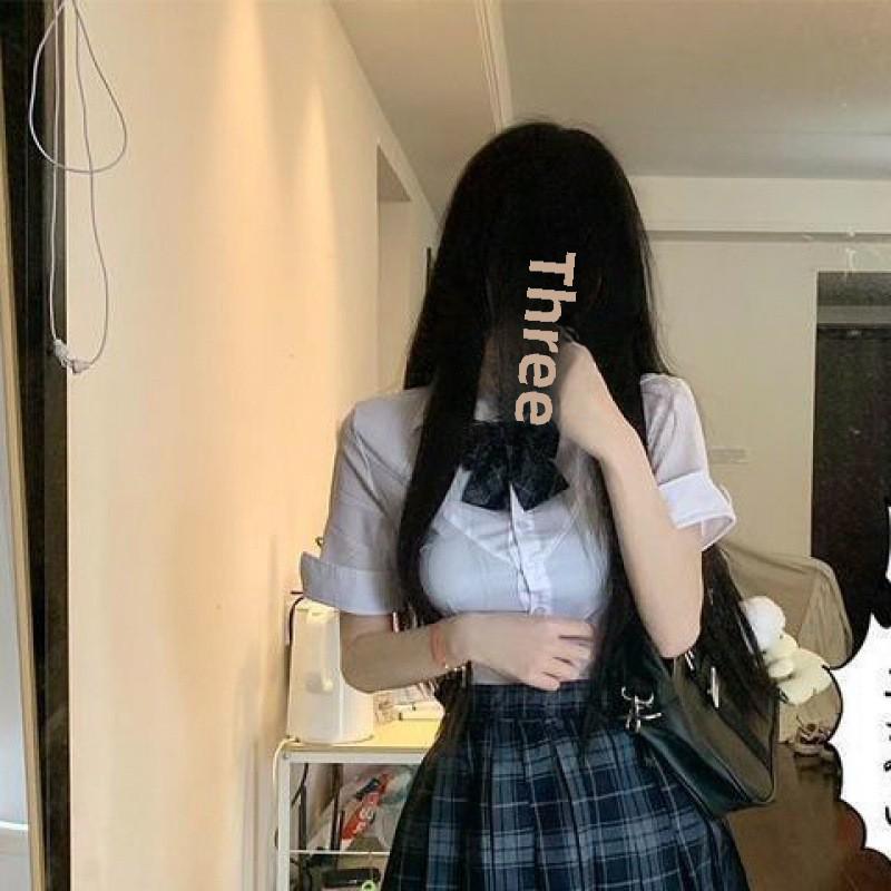 

Женская приталенная белая рубашка с длинным рукавом - студенческая форма JK 2XL