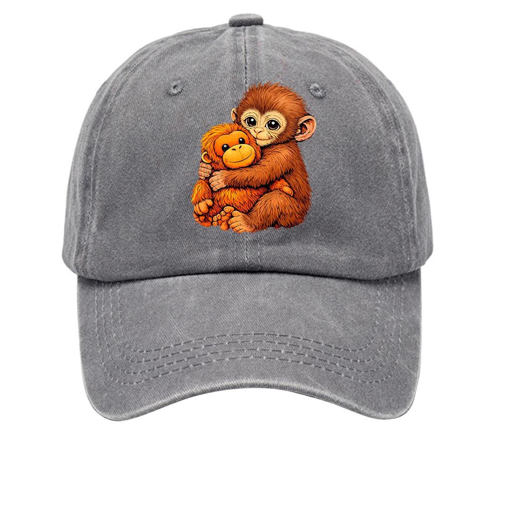 Boné de Beisebol de Algodão Lavado com Topo Mole Desgastado Estampado Chapéu Jeans para Homens, Chapéu Retrô Europeu e Americano