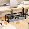 Cable Tray, Under-Desk Storage, Hiding Cables, 40cm Wide, Desk Storage, Wiring Organization, Installs 1-5cm Above Desk Top, No Drilling Required,