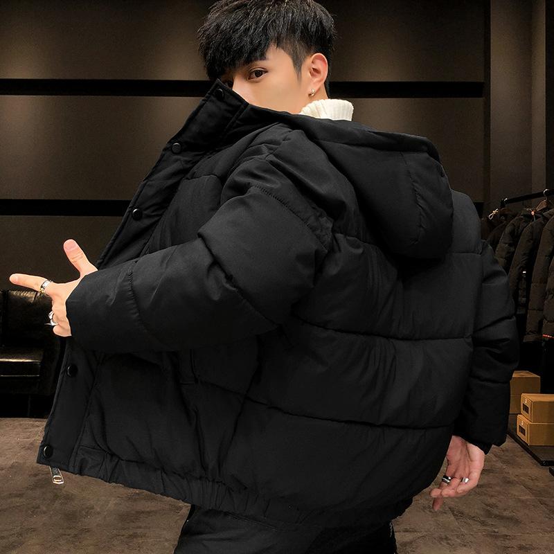 

Мужская зимняя куртка Harajuku Colorful Bubble Coat, мужская уличная хип-хоп парка, корейская желтая черная одежда, пуховики XXL чёрный