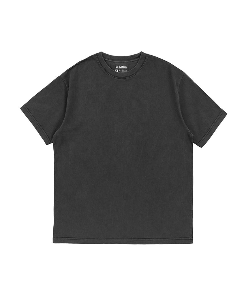 Leukeoseuteom The Essential 32S 2-Ply Pigment Short Sleeve Tee (Black)