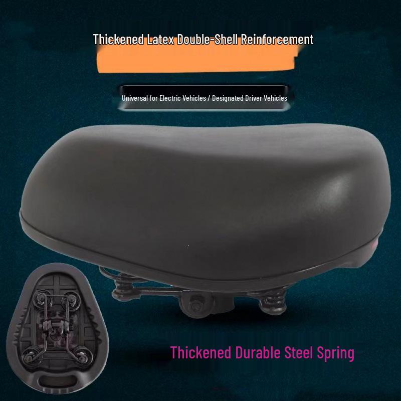 Universal Electric Bicycle Saddle with Five Springs & Thickened Rubber Pad