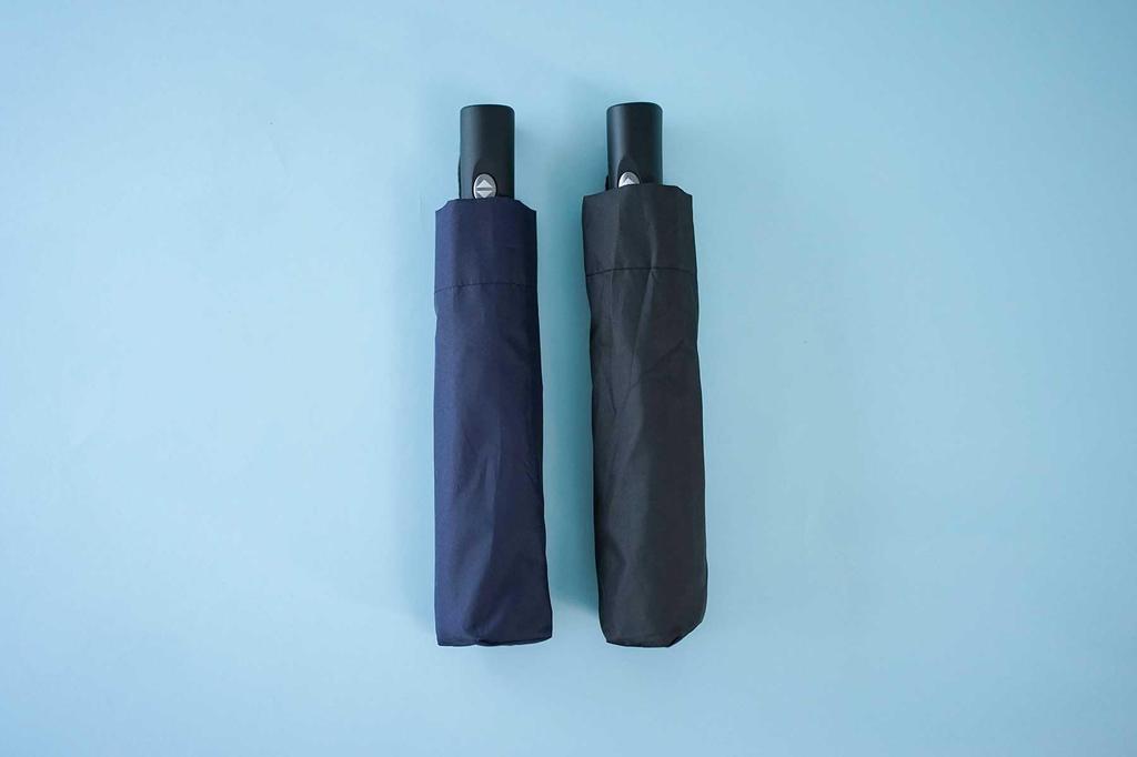 Komiya Shoten 65cm Automatic Large Folding Umbrella Durable Fiberglass Windproof High Wind Resistant Super Water Repellent Teflon Safety Plain