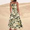 Women's Casual Tie-Dye Floral Print Sleeveless Pocket Dress