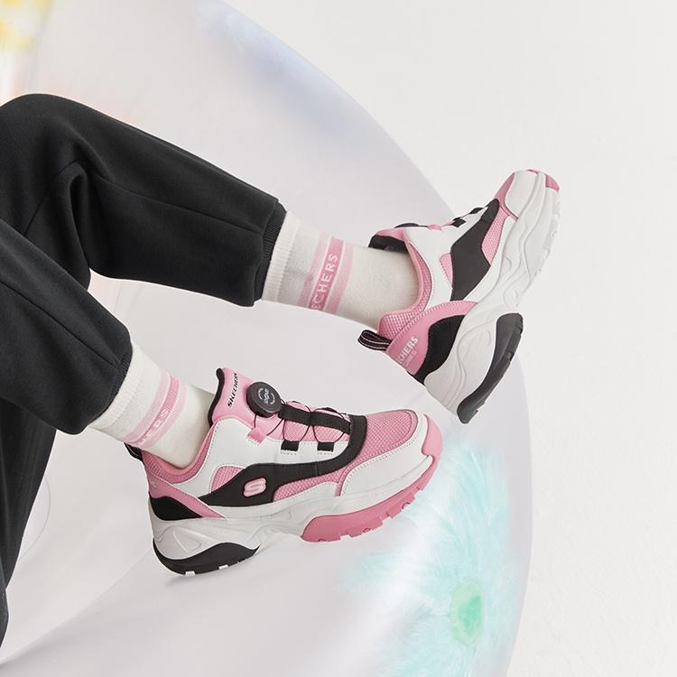 (GS) Skechers Kozmiks 'White Pink Black' Kids' 302528L-PKBK