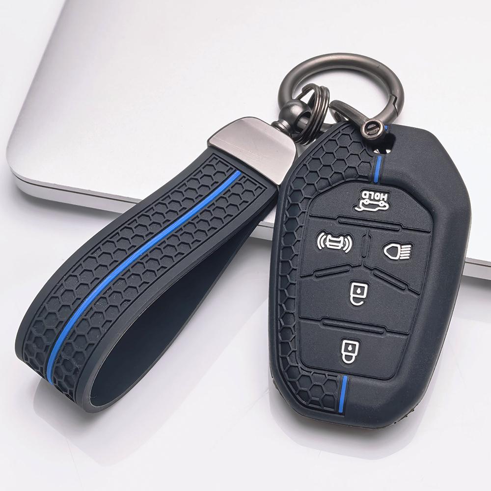 Pokrowiec na Kluczyk do SsangYong Korando Actyon Kyron Rexton Tivoli Musso Torres Rodius Stavic z Brelokiem Akcesorium Ochronne Ochrona Kluczyka