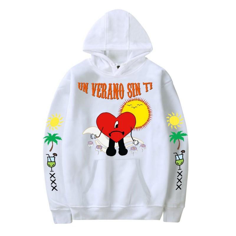Bad Bunny Graphic Print Unisex Oversized Crewneck Sweatshirt Fall Casual Wear