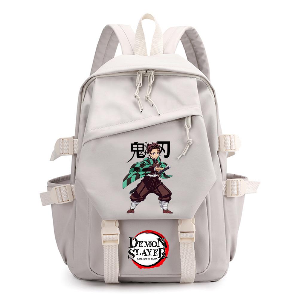 Sac à dos imprimé Demon Slayer pour adolescent étudiant Rentrée scolaire Sac à livres Femme Grande capacité Imperméable Sac de voyage