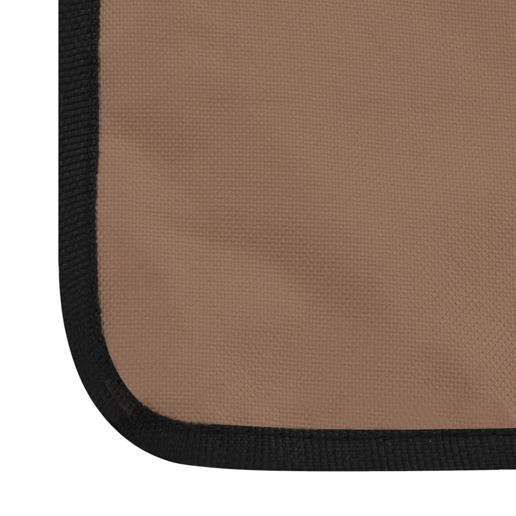 Foldable Beach Mat 2 Pcs Steel and Fabric Brown