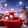 1/6Pcs Zodiac Goat Cartoon Sheep Diy Car Decoration 2027 Goat Year Miniature Ornaments Spring Festival Office Desktop Decor