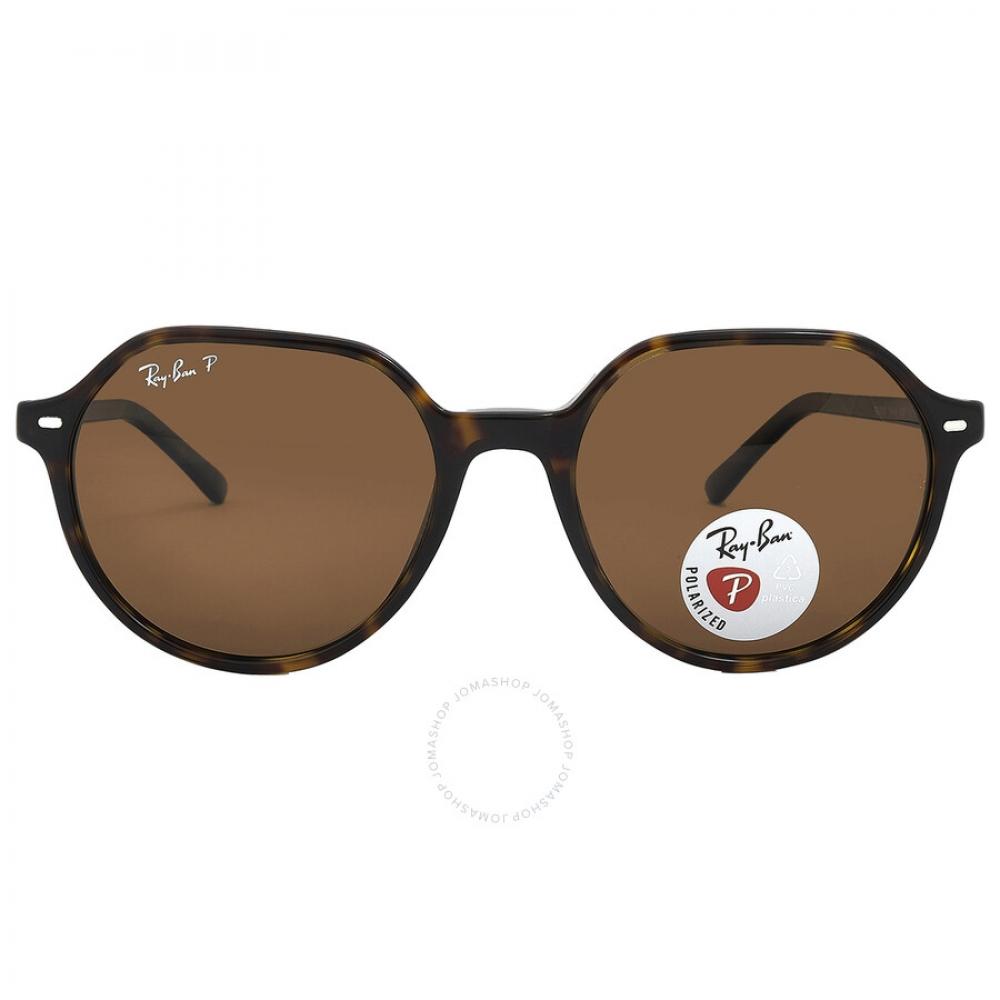 

Ray Ban Thalia Polarized Brown Geometric Unisex Sunglasses RB2195 902 57 53
