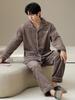 Anti-static Coral Fleece Women's Thick Winter Flannel Cardigan and Men's Autumn/Winter Homewear