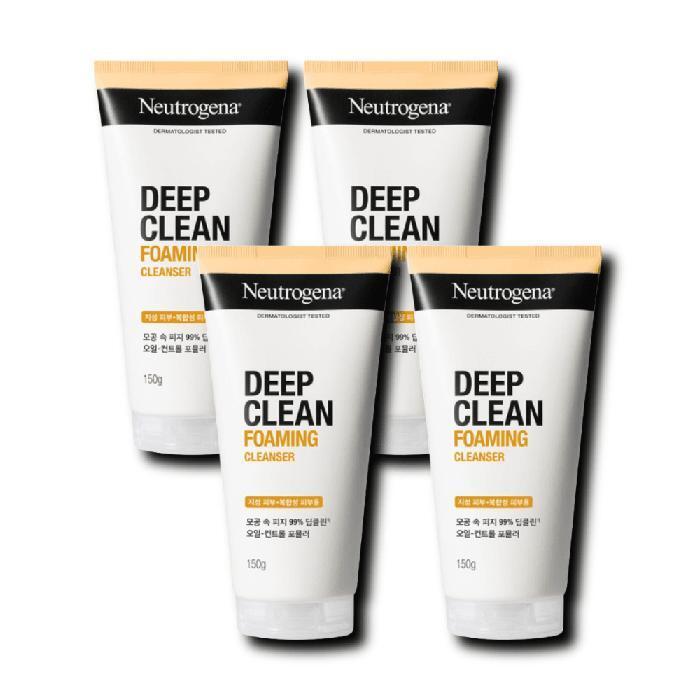 

Neutrogena Deep Clean Foaming Cleanser 150g x 4 Foam Cleansing Sebum-Dissolving Product (30278357)