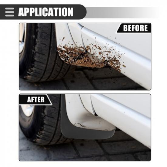 SINGLE Set Car Mud Flaps Splash Guards for Ford Edge SE Sport/ST Sport -