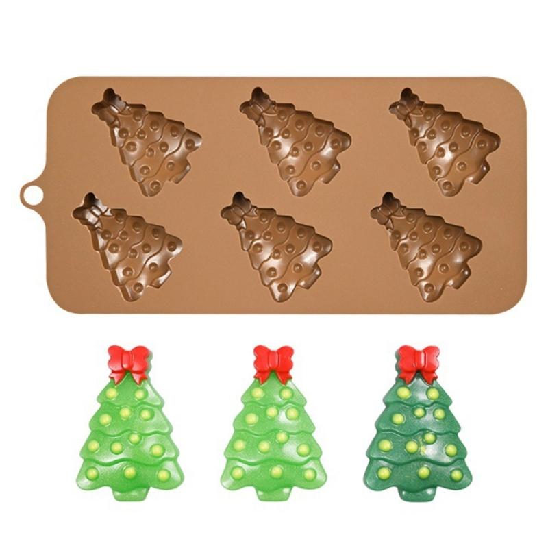 Holiday Themed Silicone Molds for Chocolate Making High Temperatures Resistant Candy Mould Handmade Dessert Bakewares