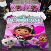 Cartoon G-GabbysS Cute D-DollhouseS Duvet Cover Set Soft Wash Bed 3 Piece Summer Comfortable Student Dormitory Home Baby Bedding