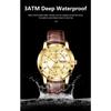 POEDAGAR Luxury Business Male Clock Date Week Waterproof Luminous Gold Wristwatch Casual Fashion Quartz Watches Reloj