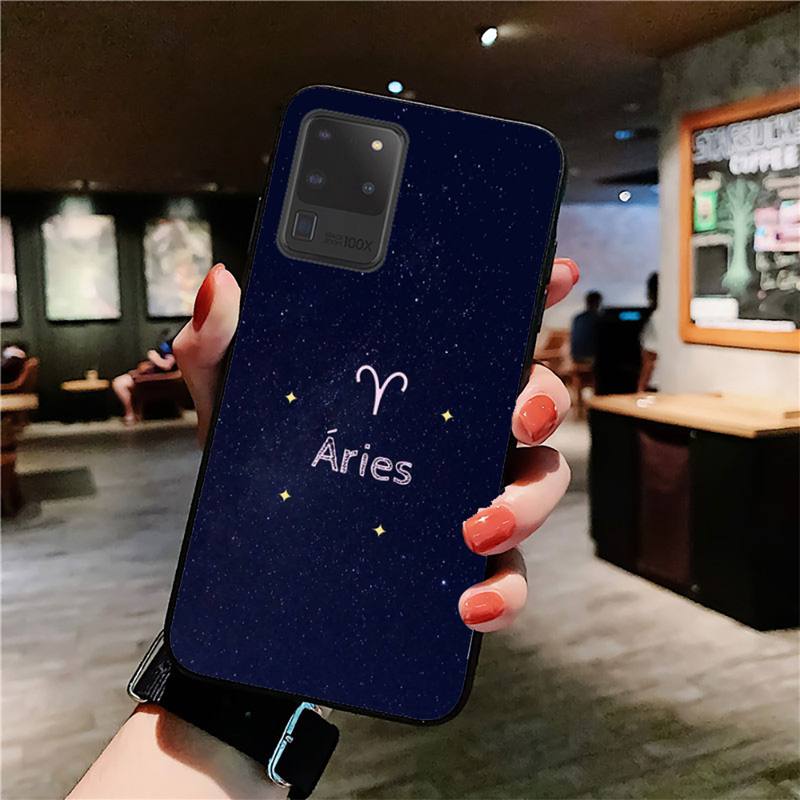 Constellation Aries Phone Case for Samsung S20 Lite S21 S10 S9 Plus for Redmi Note8 9pro for Huawei Y6 Cover