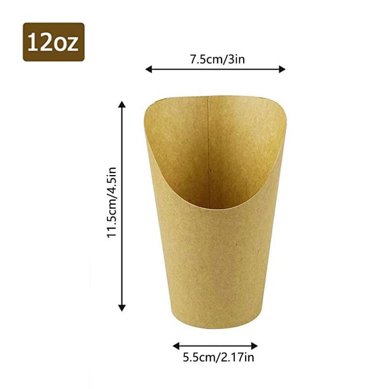 100pcs Multifunctional Paper Cups - Disposable, Food-Grade, French Fries Holder, Charcuterie Container, Paper Cupcake Holder,