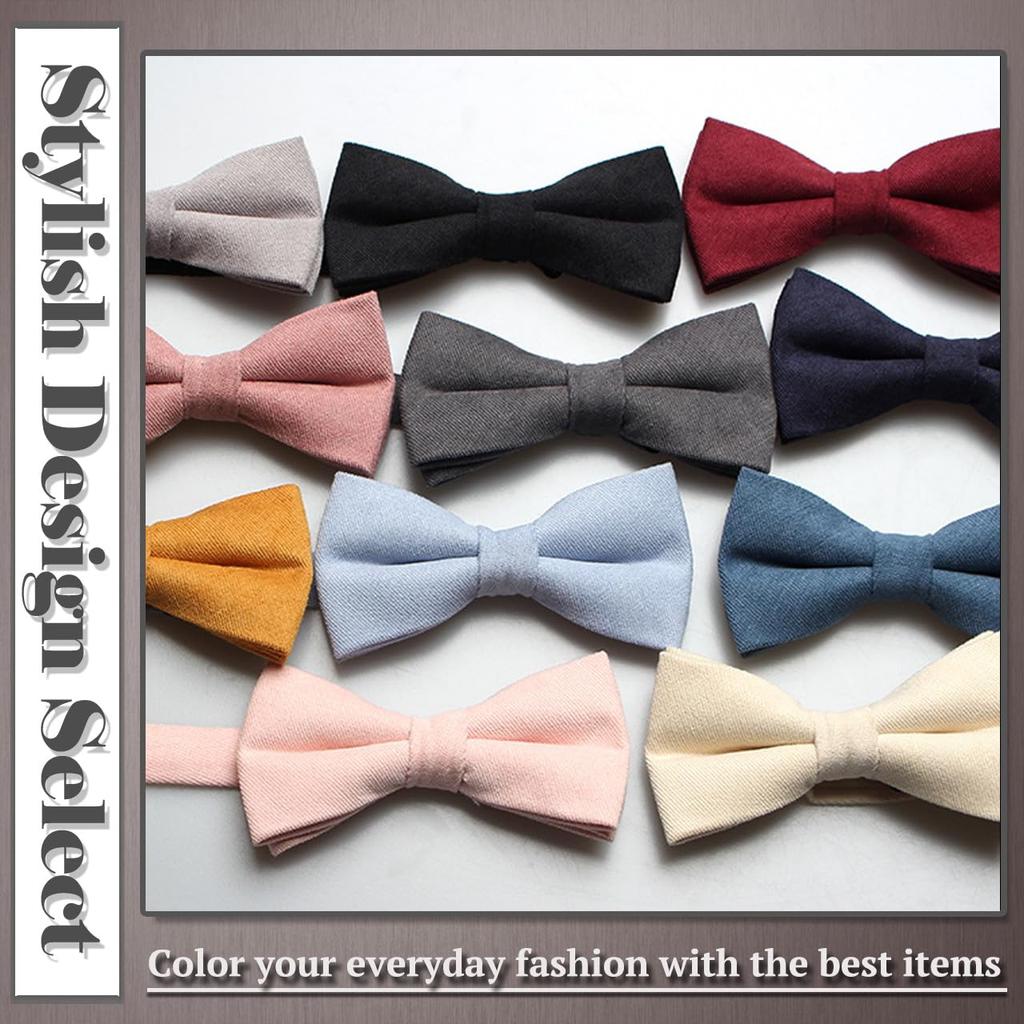 [One Limitation] Bow Tie, Solid Color, FormalCasual, Stylish, Velvet, Men'sWomen's, NK036 (Moss Green)