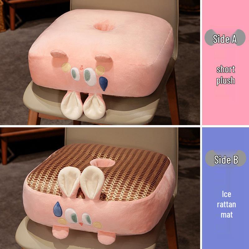 Cartoon Office Seat Cushion for Long Sitting - Universal, Thick, and Cute for All Seasons