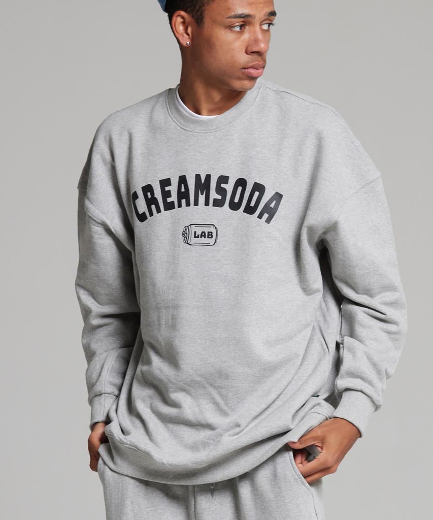CREAM SODA LAB Ozzy Arc Logo Sweatshirt Gray Black