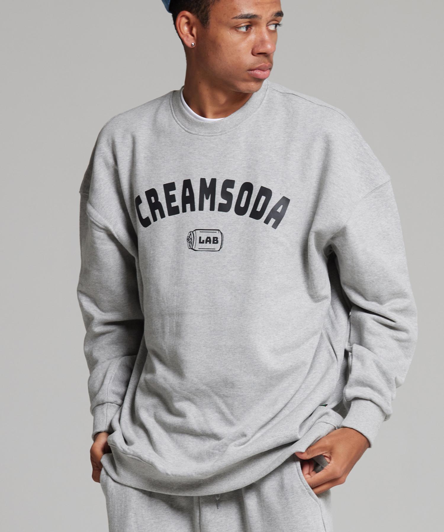Cream Soda Lab Ozzy Arc Logo Sweatshirt Gray Black S