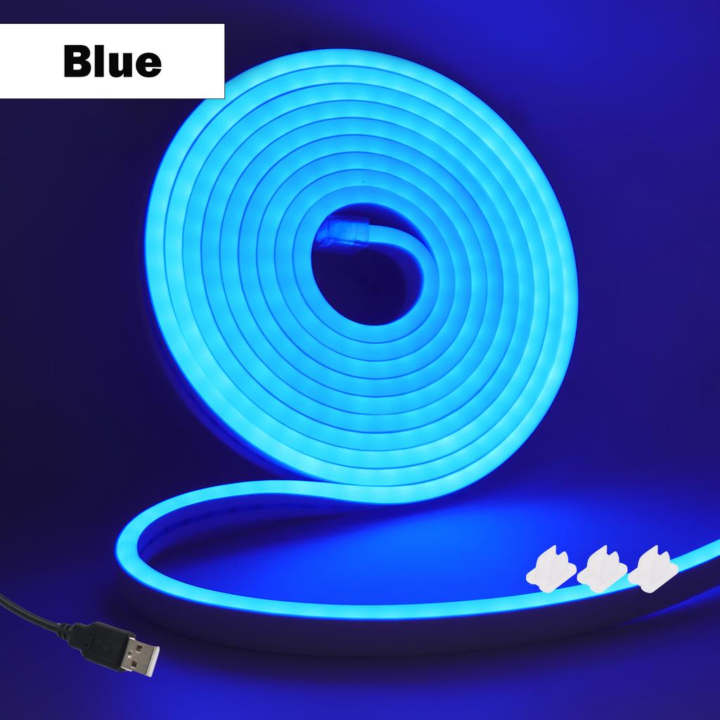 IP65 Waterproof USB Neon Strip Light Sign 1M 2M 3M 4M 5M 2835 120LEDs/M Flexible Ribbion Tape for DIY Room TV Backlight 8 Colors