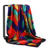 Nový 90*90cm Čtvercový šátek s vintage květinami Dámský hedvábný šál Nákrčník Dámský Potisk Čelenka Pokrývky hlavy Foulard Hidžáb Gumičky do vlasů