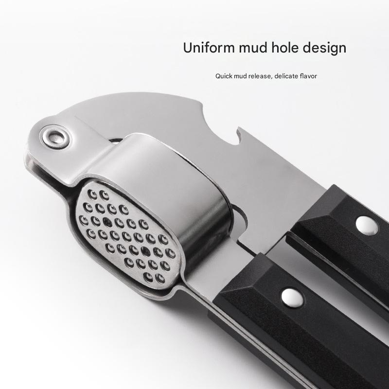 1/2PCS Stainless Steel Garlic Press Multi-Functional Garlic Press with Bottle Opener Anti-Corrosion for Creative Kitchen Tools