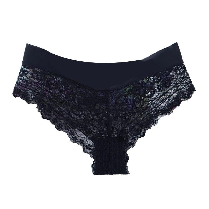 

Кружевные прозрачные трусики-стринги с низкой талией, хлопковые трусы с промежностью, нижнее белье, женские мягкие и дышащие стринги L